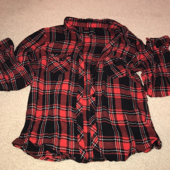 New Idea Soft Flannel Red & Black Shirt : Size L - Picture 1 of 3